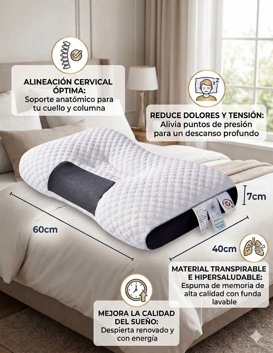 ALMOHADA ERGONÓMICA ORTOPEDICA, LLEVA 2