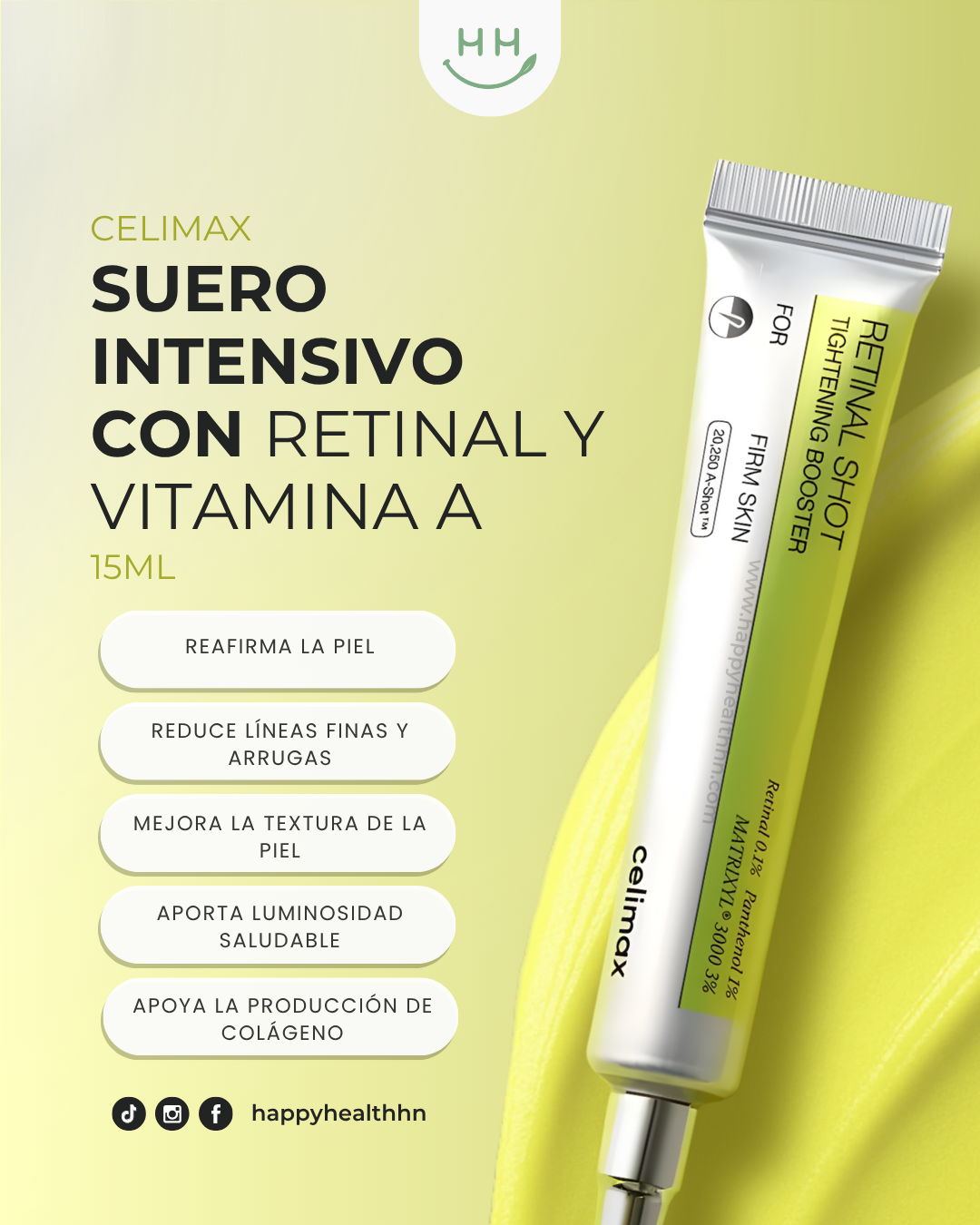 Celimax Crema Facial Antiarrugas Retinal, Coreano de alto nivel