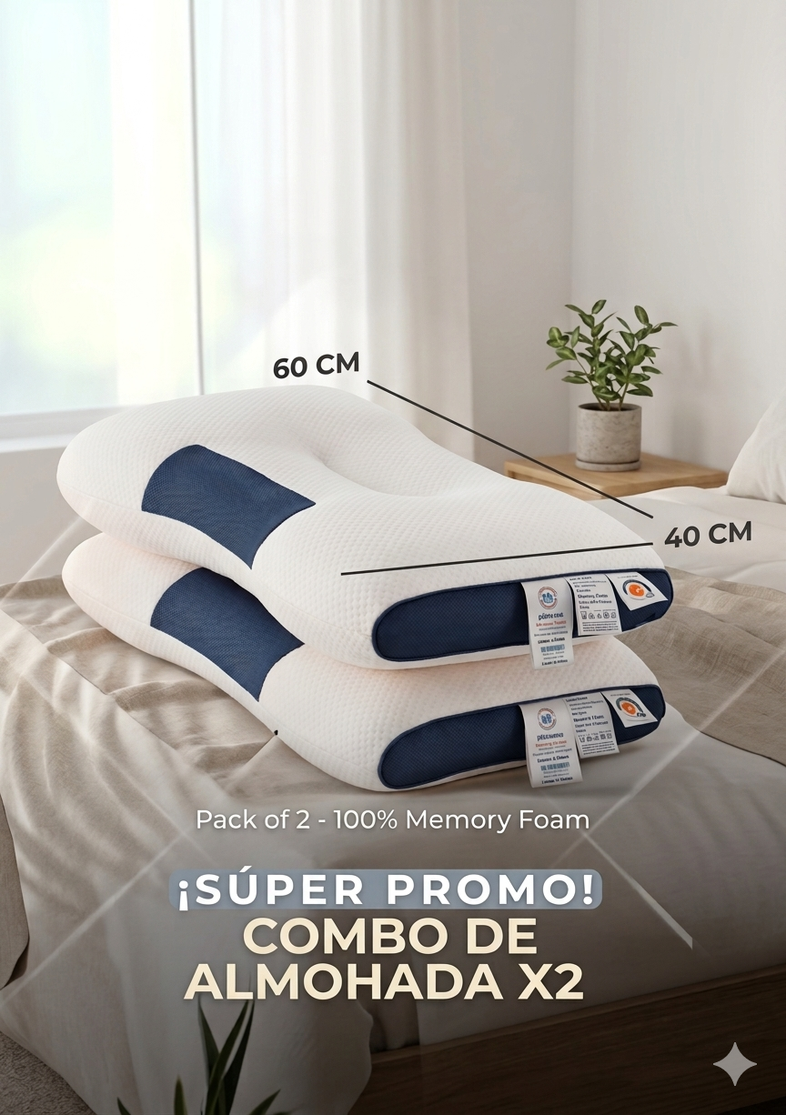 ALMOHADA ERGONÓMICA ORTOPEDICA, LLEVA 2