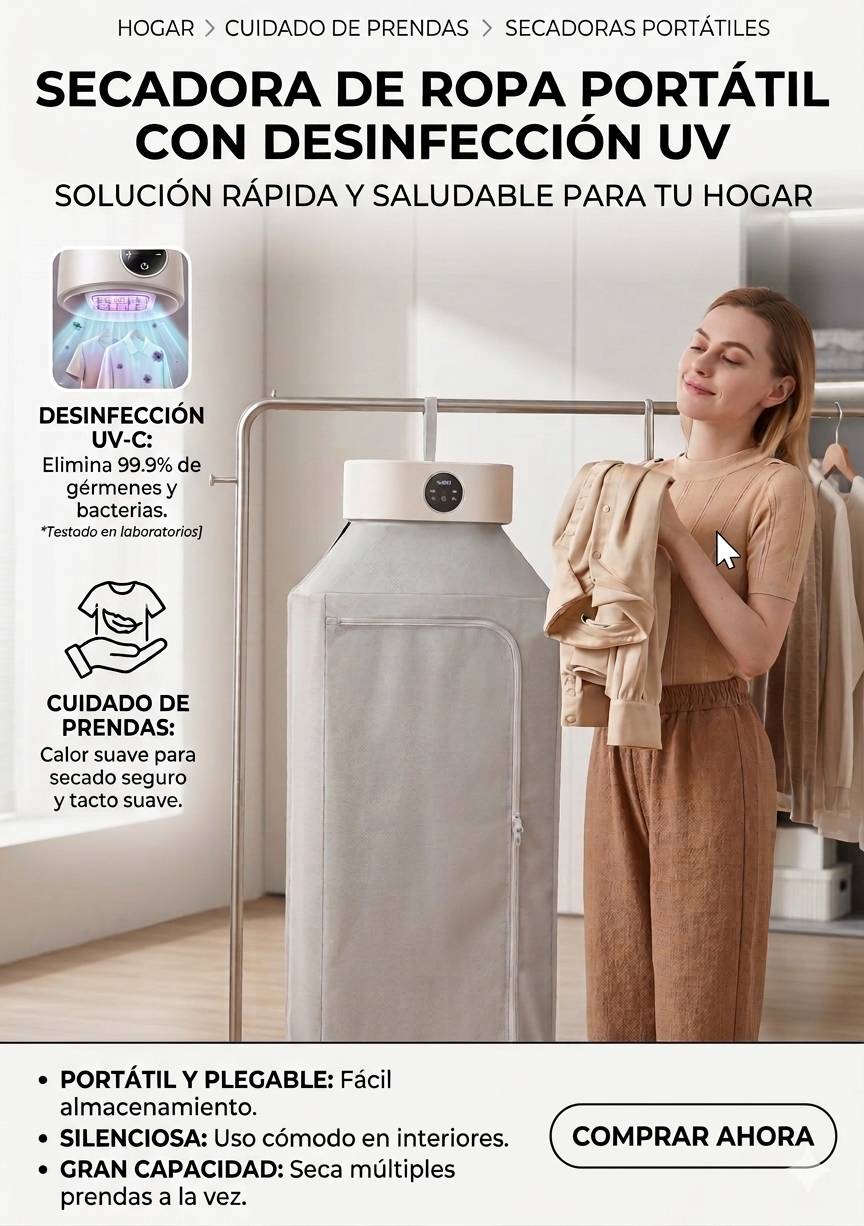 SECADOR DE ROPA PORTATIL - TENDENCIA